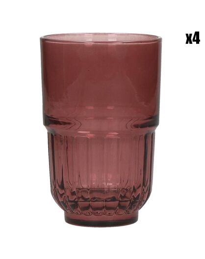 4 Grands verres à eau Panama - D.8xH.12.5 cm